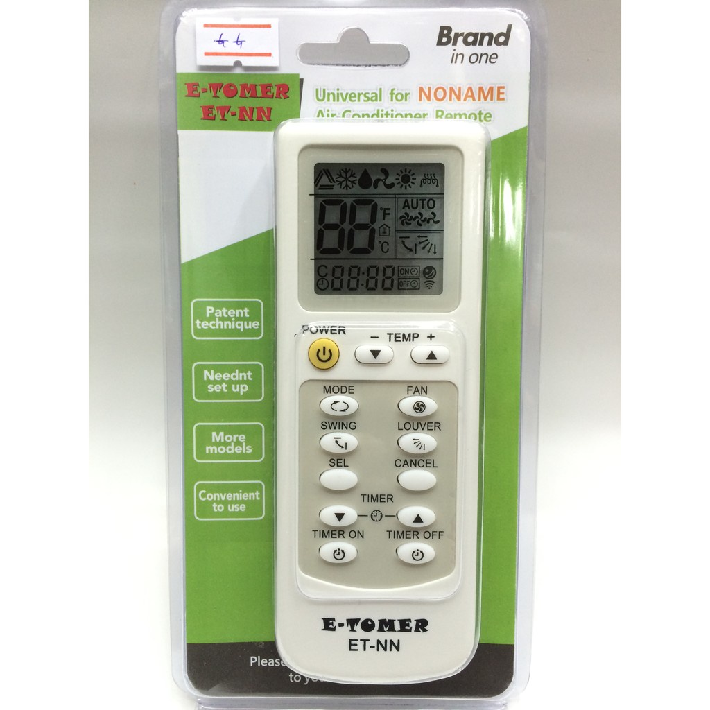 รีโมทแอร์ Eminent สําหรับทุกรุ่น ด้านหลังของ ET-NN