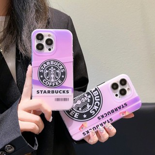 เคสป้องกันโทรศัพท์มือถือ ลายแบรนด์กาแฟ สองด้าน คุณภาพสูง สําหรับ iPhone 11 14 12 13 Pro Max