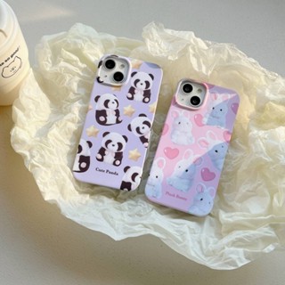 เคสโทรศัพท์มือถือแบบแข็ง ลายแพนด้า ดาว สําหรับ iPhone 11 12 12Pro 12ProMax 13 13Pro 13ProMax 14 14Pro 14Plus 14ProMax