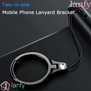 Lanfy สายรัดโทรศัพท์มือถือ อุปกรณ์เสริมโทรศัพท์ แหวนนิ้ว ขาตั้งสมาร์ทโฟน สายรัดโทรศัพท์มือถือ แบบสากล