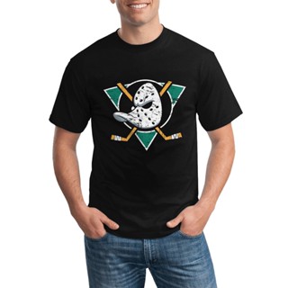 TOP CTเสื้อยืดลําลอง แขนสั้น พิมพ์ลายโลโก้ Ducks Hockey Symbol Team The Mighty สําหรับผู้ชาย