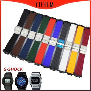 Yifilm สายนาฬิกาข้อมือซิลิโคน กันน้ํา กันเหงื่อ ระบายอากาศ สําหรับ Ultra Band GA110 DW5600 DW6900 IWatch Series