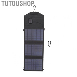 Tutoushop Portable Solar Panel Foldable Solar  With Two Hooks 10.5W Durable High