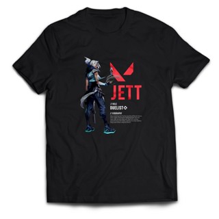 #ถูกสุด เสื้อยืดท็อป ลายเกม Valorant JETT สําหรับผู้ชาย และผู้หญิง