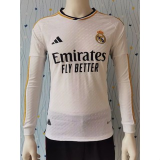 เสื้อกีฬาแขนยาว ลายทีมฟุตบอล Real Madrid 2324 ชุดเหย้า