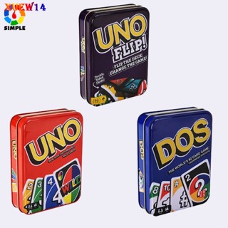 กล่องเหล็กเกมคลาสสิก T8 UNO Wild UNO Flip DOS