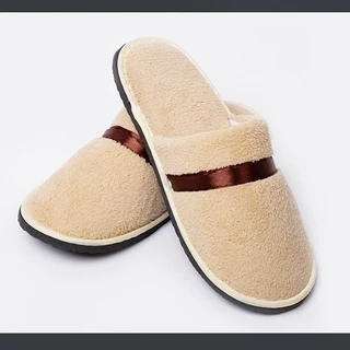 ฟรีไซส์ รองเท้าโรงแรมห้าดาว รองเท้าใส่ในบ้าน รับแขก พื้นนิ่ม 7mm กันลื่น Slipper