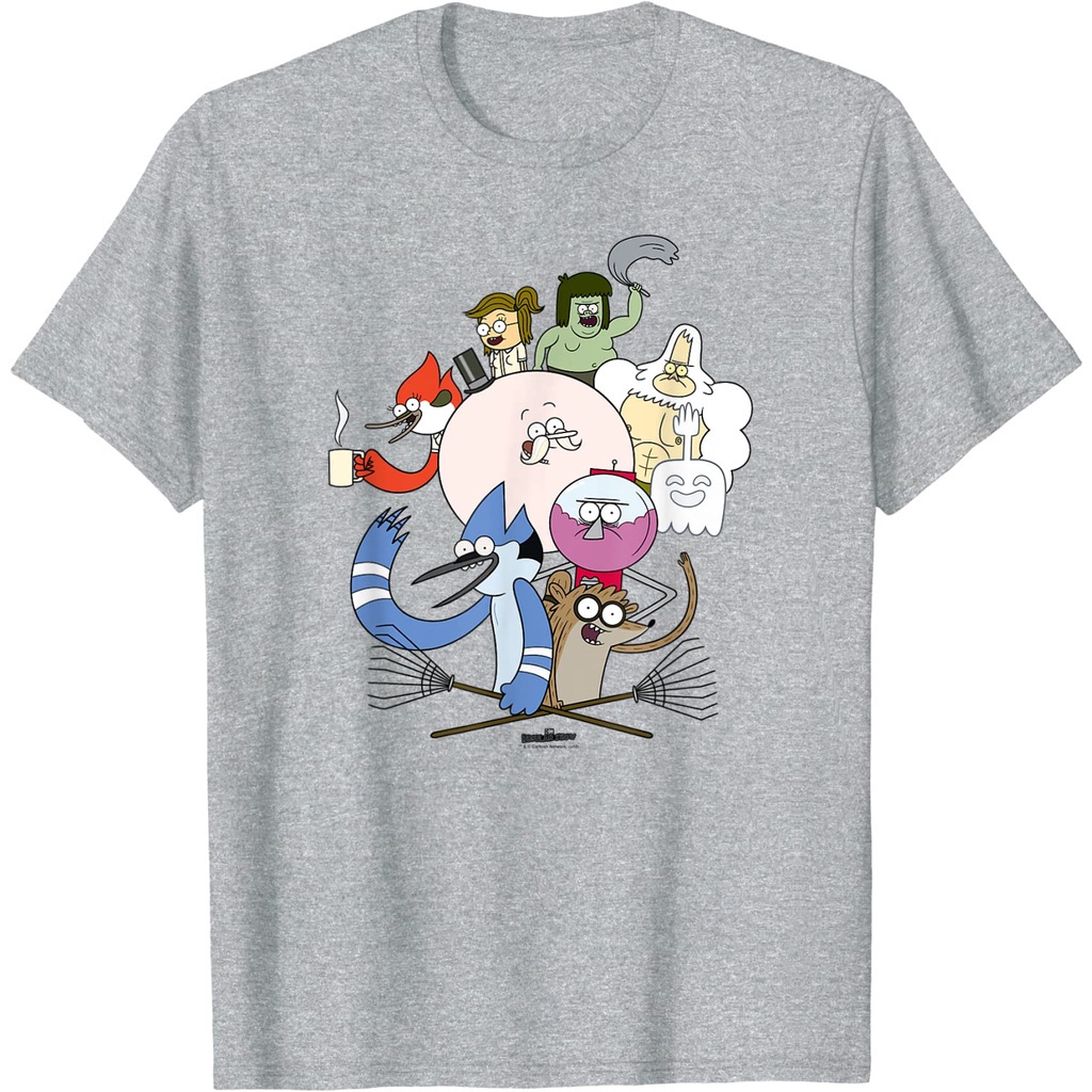 HGRเสื้อยืด Regular Show Regular Cast. Fashion Clothing Tops For  Distro Character