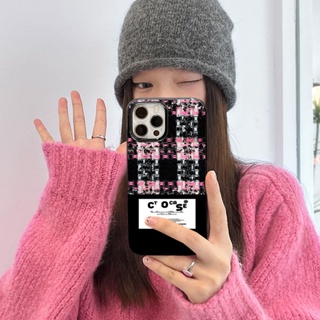 เคสโทรศัพท์มือถือ แบบนิ่ม กันกระแทก ลาย Black Pink สําหรับ Apple Iphone 14promax 13 13promax 12 11 7 8Plus Xsmax 6S