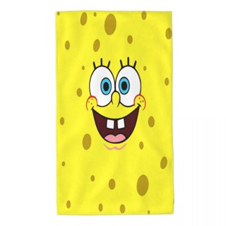 Happy SpongeBob Squarepants ผ้าขนหนูเช็ดมือ อเนกประสงค์ นุ่มพิเศษ ดูดซับน้ําได้ดี สําหรับห้องน้ํา Hote