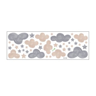 Star Cloud Pattern Bedroom Cute Home Decor Nursery Self Adhesive Watercolor Playroom Wall Sticker