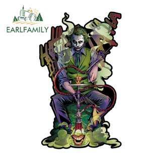 Earlfamily สติกเกอร์ไวนิล ลาย Joker กันน้ํา สําหรับติดตกแต่งรถยนต์ รถจักรยานยนต์ รถเข็น หน้าต่าง 13 ซม. x 7.8 ซม.