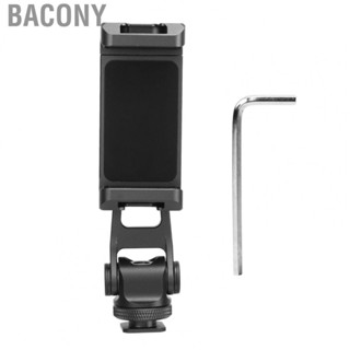 Bacony Phone Holder  Compact Sturdy Universal Smartphone Mount with 360° Rotation Cold Shoe for Shooting