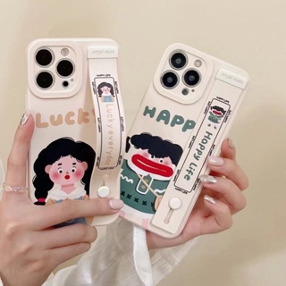 เคสโทรศัพท์มือถือ กันลื่น ลายการ์ตูน พร้อมสายรัดข้อมือ สําหรับ iPhone 2-1 14Pro max 14Pro 14 13 Pro 13Pro max 12 Pro 11 1 2 Pro 3