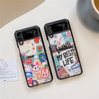 Casetify เคสโทรศัพท์มือถือ หน้าจอพับได้ ลายกระต่ายสนุก สําหรับ Samsung Z Flip 3 4 5G