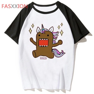 เสื้อยืด พิมพ์ลายอนิเมะ Domo Kun แฟชั่นฤดูร้อน สไตล์ญี่ปุ่น สําหรับผู้หญิง y2k