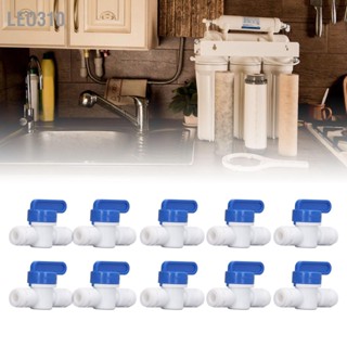 Leo310 10 Pcs Inline Ball Valve Mini Water Tube ปิดสวิตช์ Quick Connect Fitting อุปกรณ์เสริมสำหรับเครื่องกรองน้ำ 1/4 นิ้ว