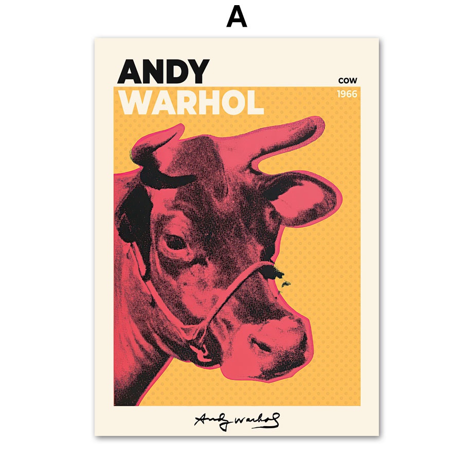 Andy Warhol Cow Zebra Banana Soup Sunset ภาพจิตรกรรมบนผ้าใบ สไตล์นอร์ดิก สําหรับติดตกแต่งผนังบ้าน ห้องนั่งเล่น ราคา ถูกที่สุด ดีลบีเคเค แกลเลอรีภาพที่ 4