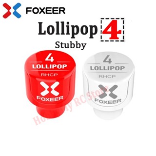 Foxeer เสาอากาศรับสัญญาณไมโคร รูปอมยิ้ม 4 V4 Stubby FPV 2.6DBi 5.8G LHCP RHCP SMA RP-SMA สําหรับโดรนบังคับ FPV 2 ชิ้น