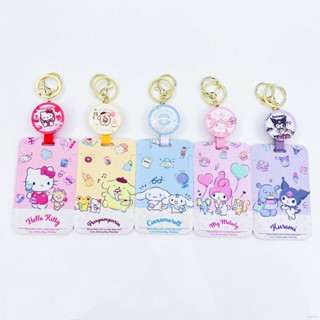 พวงกุญแจ จี้การ์ตูน Sanrio Hello Kitty mymelody Kuromi Cinnamon Pompom Purin สําหรับนักเรียน