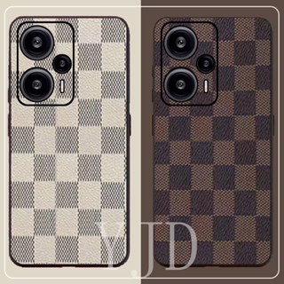 Yjd เคสโทรศัพท์มือถือ ขอบนิ่ม กันกระแทก ลายตารางหมากรุก หรูหรา สําหรับ Xiaomi POCO F5 Pro K60 Pro