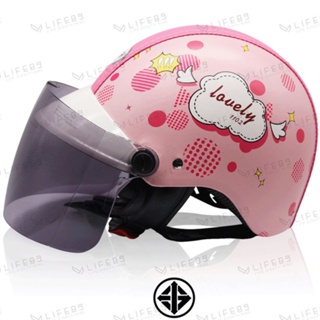 อะไหล่หมวกกันน็อค หมวกกันน็อคครึ่งใบ V-TECH Helmet (สำหรับผู้ใหญ่) ลาย 90S / LOVELY / FLUSHSTYLE