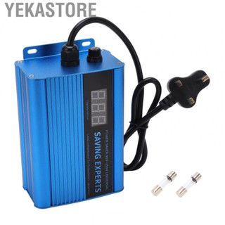 Yekastore 150KW Power Saver Energy Saving Devices Digital  Display Power Saving Box UK Plug 90‑260V for Household Commercial Market