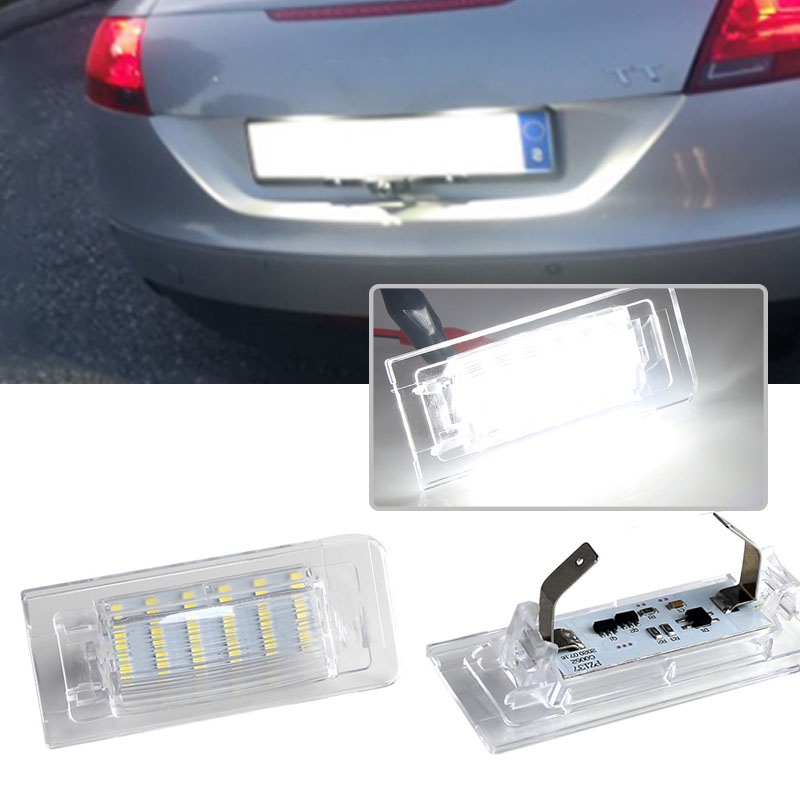 หลอดไฟ LED ติดป้ายทะเบียนรถยนต์ อุปกรณ์เสริม สําหรับ Audi TT 8N MK1 Audi Roadster 8N9 Audi TT Coupe 