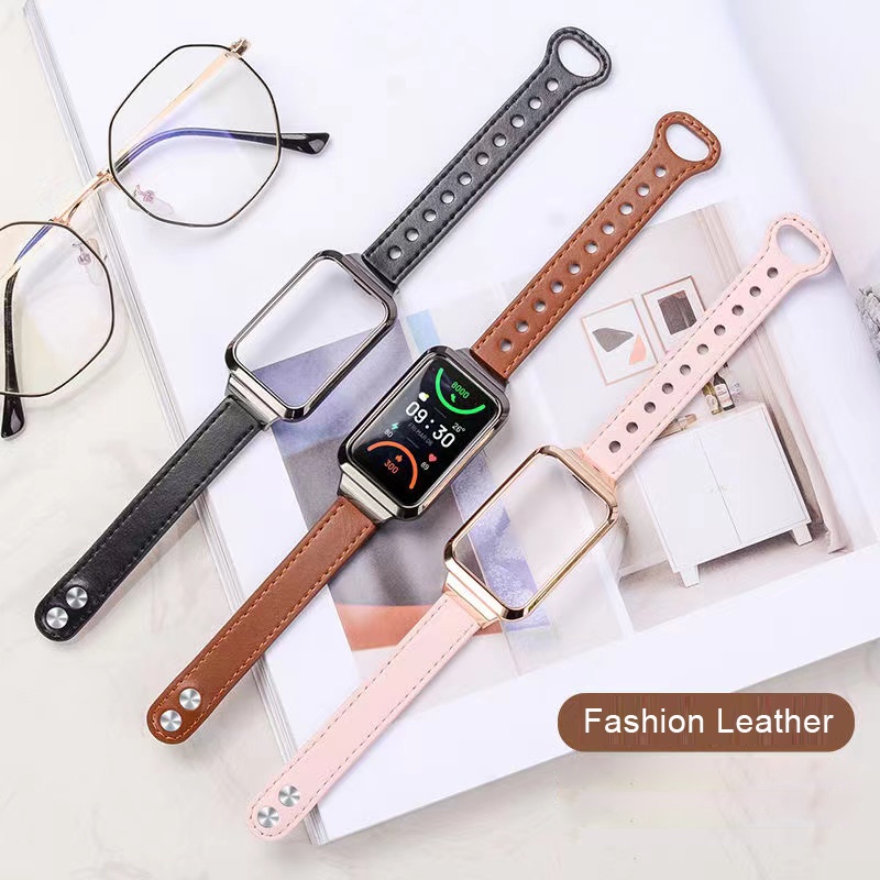 สายนาฬิกาข้อมือหนัง แบบเปลี่ยน สําหรับ Oppo Band 2 Oppo Band2