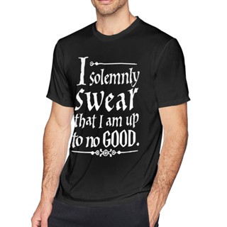 ขายดี เสื้อยืดลําลอง แขนสั้น พิมพ์ลาย LIMING I Solemnly Swear That I Am Up To No Good Kj789 สําหรับผู้ชาย 738142