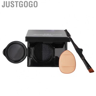 Justgogo Thinning Hairline Shadow  Safe Dual Color Hairline  Portable with  Puff for Home