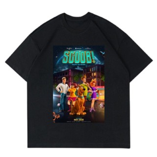 พร้อมส่ง ผ้าฝ้ายบริสุทธิ์ T-Shirt    kaos SCOOBY DOO CARTOON KARTUN baju tshirt bootleg vintage pria wanita