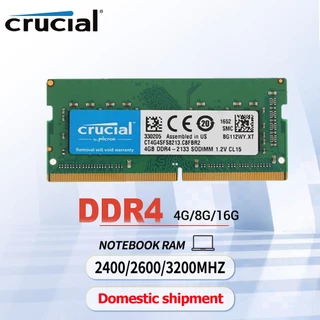 【การจัดส่งในกรุงเทพฯ】Crucial 4 8 16GB หน่วยความจำ RAM DDR4 SODIMM 2400 2666 3200MHz สำหรับแล็ปท็อป PC4-19200 21300