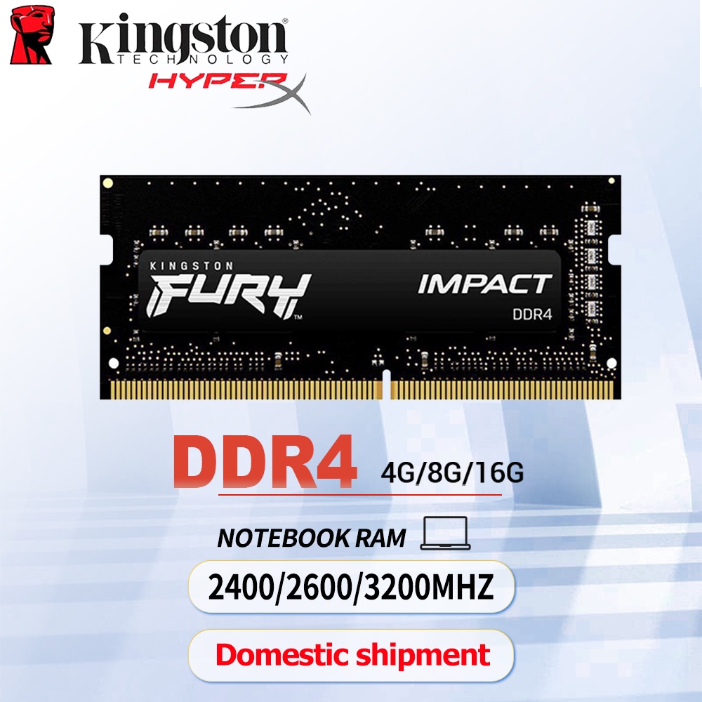 【การจัดส่งในกรุงเทพฯ】Notebook Ram DDR4 Kingston Hyperx Fury 4GB 8GB 16GB 2400MHz 2666MHz 3200MHz หน่วยความจำ PC RAM DIMM