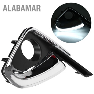 ALABAMAR 1 คู่รถวิ่งกลางวันไฟเลี้ยว 2 สี DRL ไฟตัดหมอก LED สำหรับโตโยต้าฟอร์จูนเนอร์ 15-17