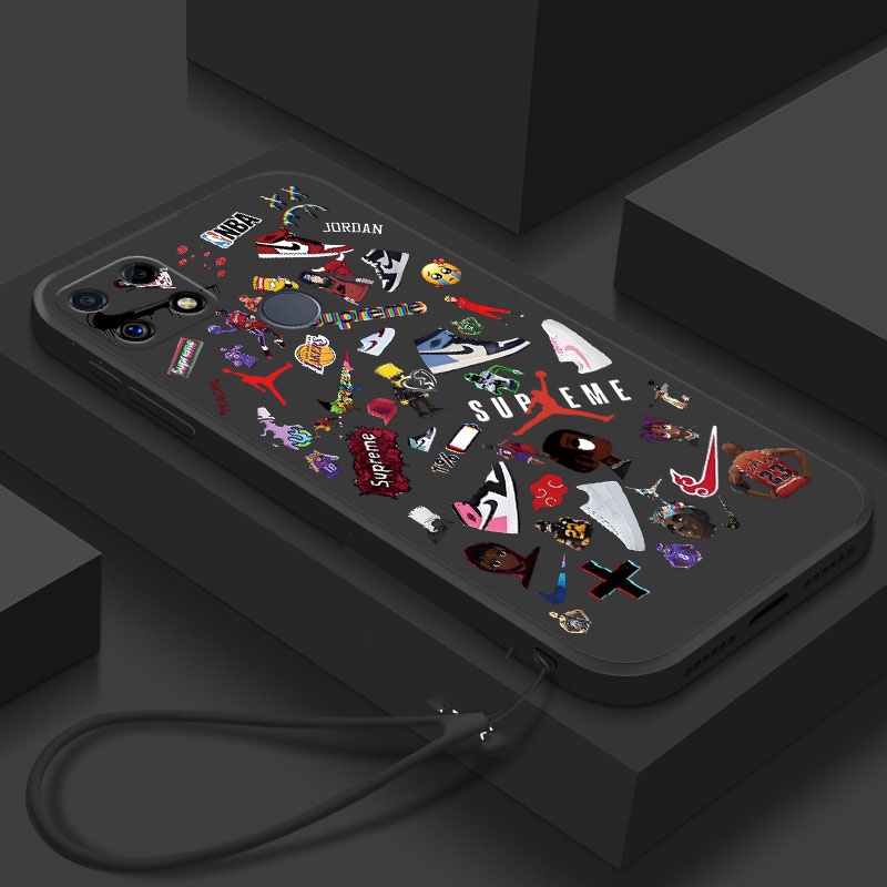 กรณีRealme 8 5G 10 Q5 Pro 5G Q3S 7 C30 C33 C31 GT2 Pro 5G GTอินเทรนด์แฟชั่นANโลโก้นุ่มTpuเคสโทรศัพท์