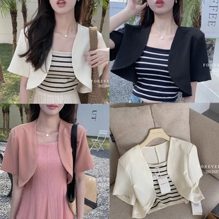 [จัดส่งจากไทย] Fulllove สไตล์เกาหลี Blazer เสื้อคลุมแขนสั้น เสื้อสูท causual style