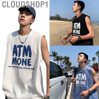 Cloudshop1 Men Summer T Shirts  Men Loose Sleeveless Top Oversized Elastic Breathable  for School