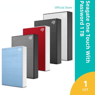 Seagate One Touch 1TB พร้อมรหัสผ่าน [สีฟ้า / สีเทาอวกาศ / สีแดง / ดํา / สีเงิน]