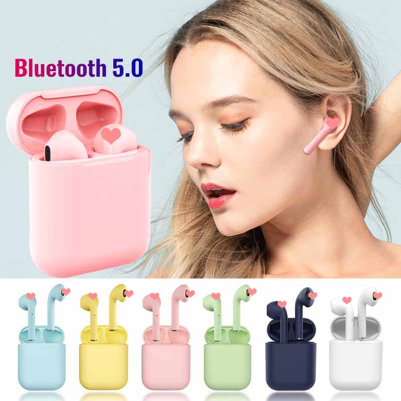 NEW? i12 พร้อมกล่องชาร์จ หูฟังบลูทูธไร้สาย Bluetooth 5.0 เปิดและเชื่อมต่ออัต