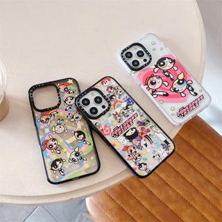 【The Powerpuff】CASETIFY เคสป้องกันโทรศัพท์มือถืออะคริลิค ลายตัวอักษร สําหรับ iPhone 14 Pro MAX 11 12 13 Pro MAX 14 Plus