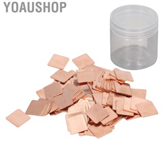 Yoaushop Thermal Copper Pad Shim  Practical Wear Proof 100Pcs Pure Copper Heatsink Portable  for Phone