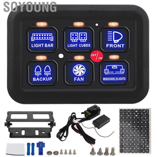 Soyoung Automatic Dimmable  Touch Control Panel  Plug and Play Style Quick Installation 6 Gang  Switch Panel Wear Resistant Safe Working  for Vehicle