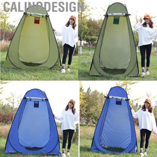 Calinodesign Shower Tent Polyester Fabric Folding Dual Window Toilet Changing Tent for Outdoor Activity