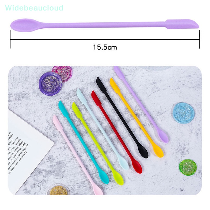 Widebeaucloud ไม้พายซิลิโคน Jar Scraper Scoop Tip ช้อนเครื่องสําอางสองหัวยาว ราคา ถูกที่สุด ดีลบีเคเค แกลเลอรีภาพที่ 4
