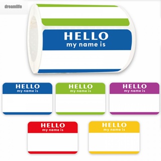 【DREAMLIFE】Essential Name Tag Stickers 300 PCs Roll Perfect for Office School Meetings and More