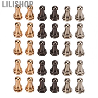 Lilishop Button Rivet Screw  3 Colors Round Button Stud Screw 30 Pcs Solid Brass Rust Proof  for DIY Project