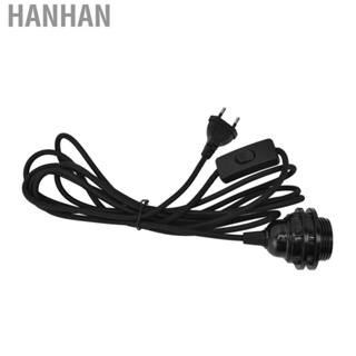 Hanhan E27 Lamp Holder Hanging Light Cord Lampholder W/Switch Pendant Lampholder EU US