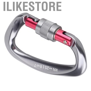 Ilikestore Durable Climbing Buckle  17mm width Sturdy D-shape Carabiner Aluminum Outdoor Climbing Keychain  for Mountain Climbing Expanding Caves