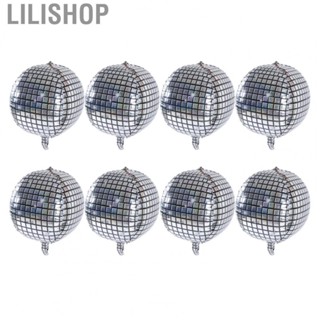 Lilishop Silver Leaf Balloons  Aluminum Foil 4D Silver Foil Balloon  for Dance Clubs